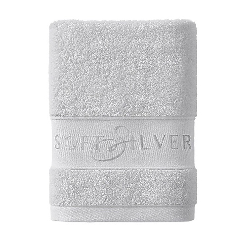 Полотенце SOFT SILVER Антибактериальное махровое полотенце универсальное 50х90 см. Цвет: «Благородное серебро» (серый) полотенце для рук tkano белый 50х90 см 1 мл