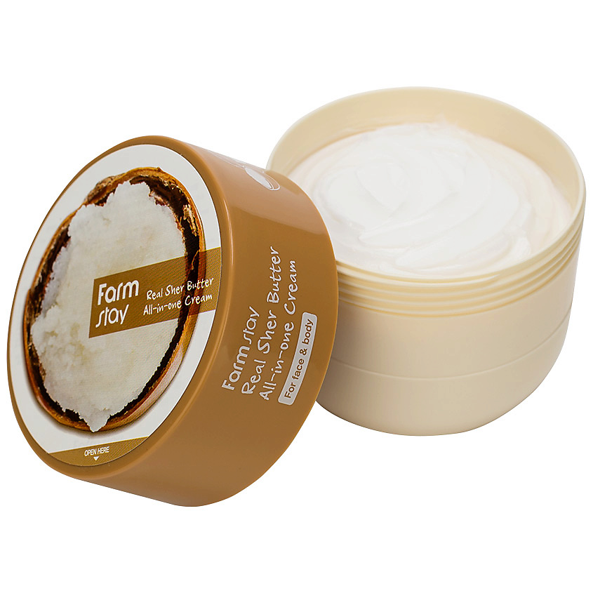 FARMSTAY Крем для лица и тела с маслом ши многофункциональный Real Shea Butter All-In-One Cream, фото 2