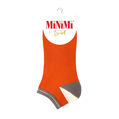 MINIMI Trend 4204 Носки женские двухцветная пятка Orange 0 minimi trend 4209 носки женские высокая резинка grigio chiaro 0
