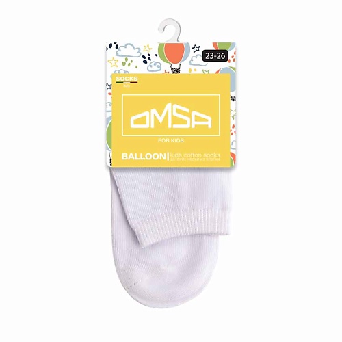 OMSA Kids 21С02 Носки детские гладь укороченные Bianco 0 omsa kids 21p61 носки детские лапки rosa 0