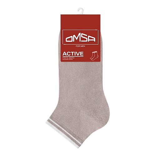 OMSA Active 105 Носки мужские укороченные Grigio Chiaro 0 omsa active 116 носки мужские высокая резинка grigio melange 0