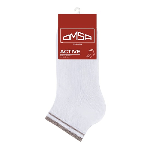 OMSA Active 105 Носки мужские укороченные Bianco 0 omsa classic 201 носки мужские укороченные grigio chiaro 0