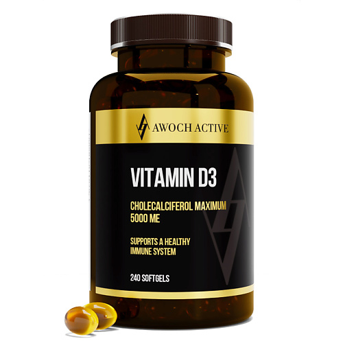AWOCHACTIVE Витамин Д3 5000 now витамин с 500 828 мг