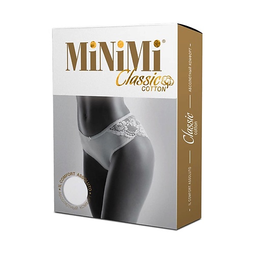 MINIMI BO225 Трусы женские Slip ажур Bianco 0 minimi fresh 4101 носки женские двойная резинка bianco 0