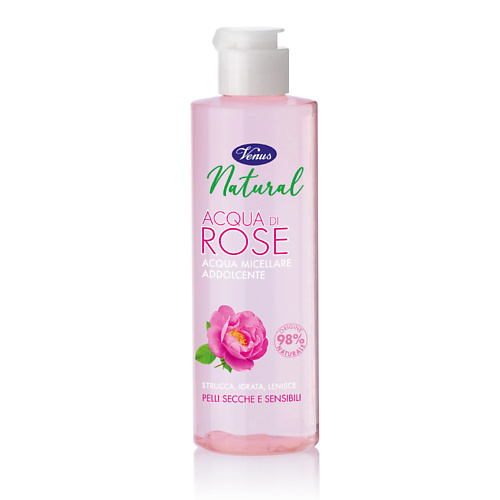 VENUS Гель мицеллярный очищающий для снятия макияжа с экстрактом розы Natural имя розы