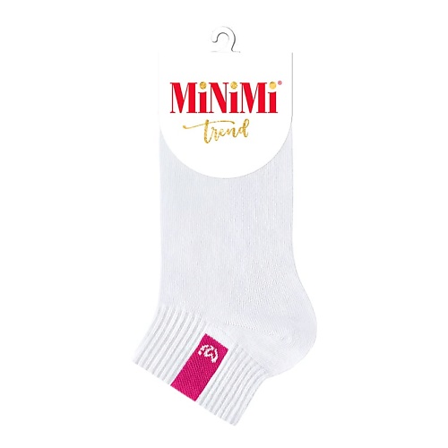 MINIMI Trend 4211 Носки женские с эмблемой Bianco 0 minimi fresh 4101 носки женские двойная резинка turchese 0