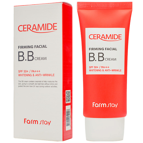 BB крем для лица FARMSTAY BB крем для лица укрепляющий с керамидами Ceramide Firming Facial BB Cream SPF 50+/PA+++ bb крем spf 20 pupa bb cream 50 мл