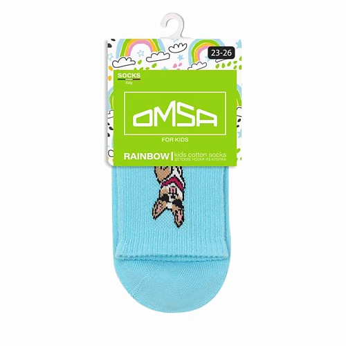 OMSA Kids 21P73 Носки детские Корги Blu Сhiaro 0 omsa classic 204 носки мужские средняя длина всесезон blu 0