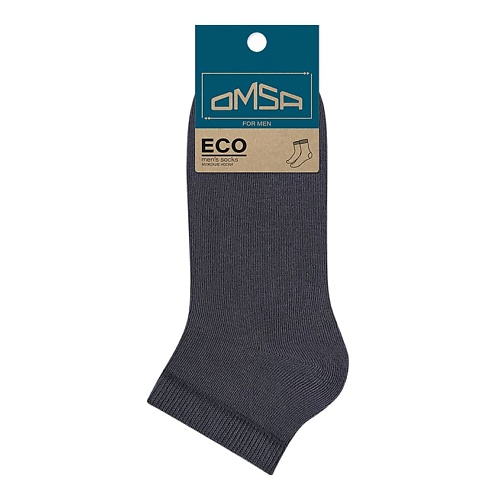 OMSA Eco 402 Носки мужские укороченные Grigio Scuro 0 omsa active 116 носки мужские высокая резинка grigio melange 0