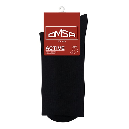 OMSA Active 116 Носки мужские высокая резинка Nero 0 omsa classic 204 носки мужские средняя длина всесезон blu 0