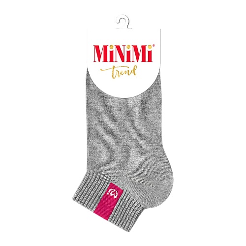MINIMI Trend 4211 Носки женские с эмблемой Grigio Melange 0 minimi trend 4209 носки женские высокая резинка grigio chiaro 0