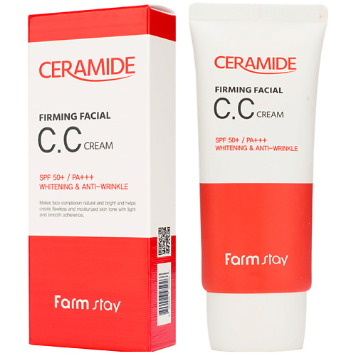 FARMSTAY CC крем для лица укрепляющий с керамидами Ceramide Firming Facial CC Cream увлажняющий укрепляющий крем для тела vitality spa 7030 300 мл