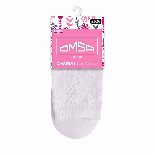 OMSA Kids 22A02 Носки детские ажур Bianco 0 minimi носки с провязанной эмблемой на паголенке bianco 35 38 mini trend 4211