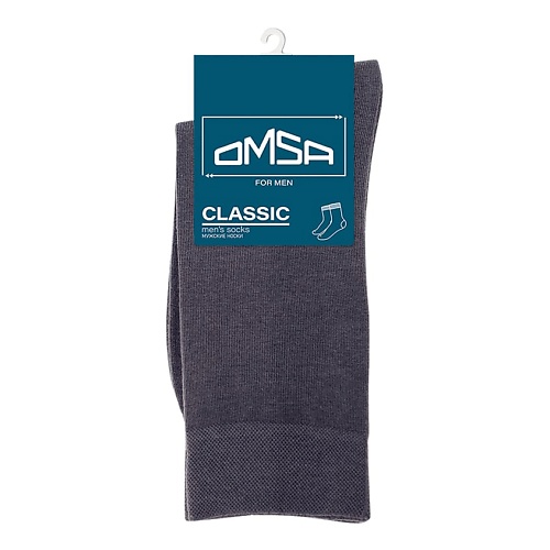 OMSA Classic 204 Носки мужские средняя длина всесезон Grigio Scuro 0 omsa носки fumo 0 2 пары calzino easy day 40
