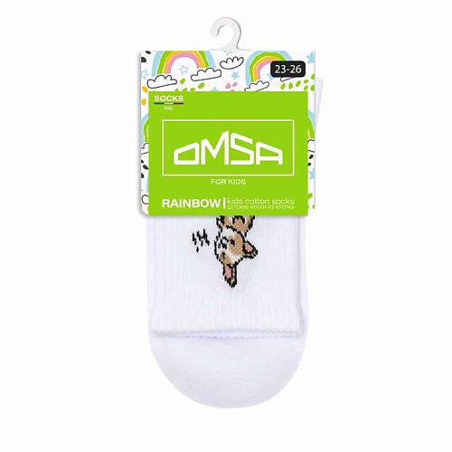 OMSA Kids 21P73 Носки детские Корги Bianco 0 брелок хвостик корги текстиль 11см