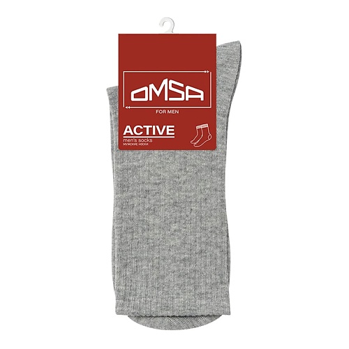 OMSA Active 116 Носки мужские высокая резинка Grigio Melange 0 omsa classic 205 носки мужские всесезон nero 0