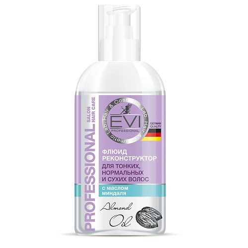 EVI PROFESSIONAL Флюид реконструктор с маслом миндаля для тонких нормальных и сухих волос