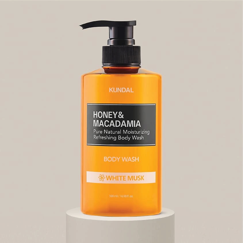 фото Kundal гель для душа белый мускус honey & macadamia body wash