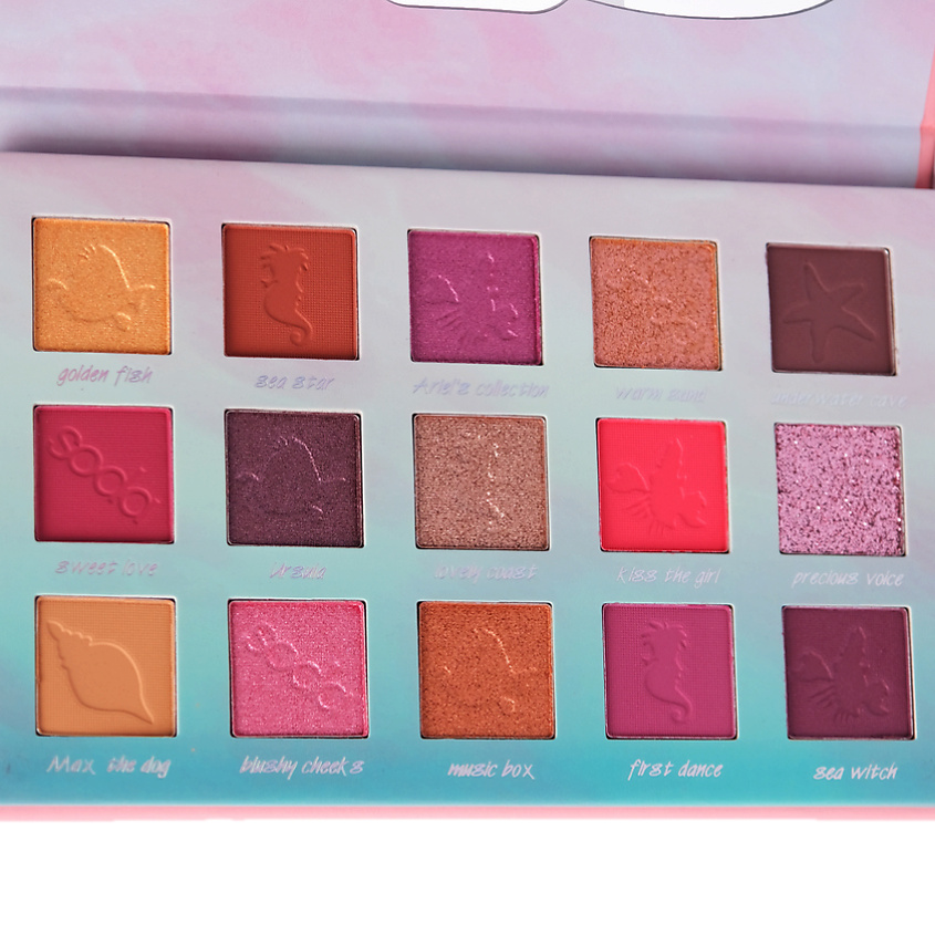 SODA Палетка теней KISS THE GIRL EYESHADOW PALETTE #exploretheocean SOD230014 - фото 3