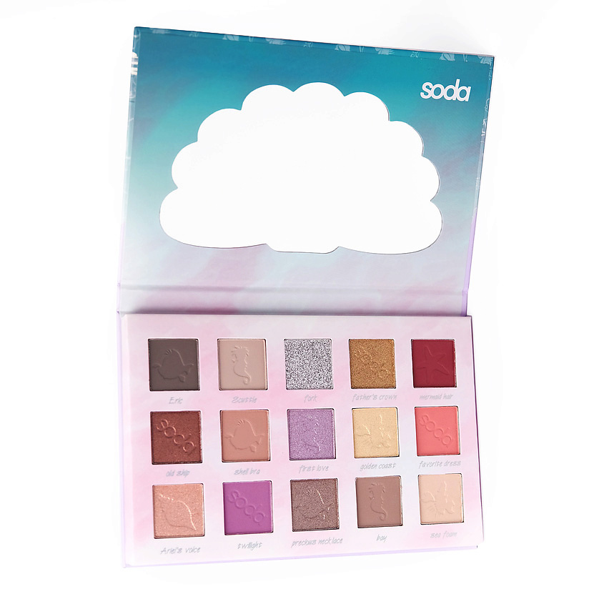 SODA Палетка теней PART OF YOUR WORLD EYESHADOW PALETTE #exploretheocean SOD230016 - фото 3