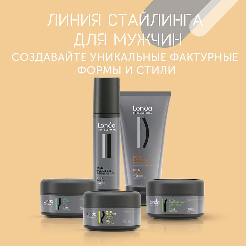 LONDA PROFESSIONAL Паста для волос пластичная Men Change Over Remoldable Paste LND000080 - фото 5