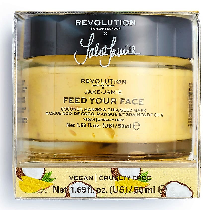 фото Revolution skincare маска для лица увлажняющая кокос, магно и семена чиа