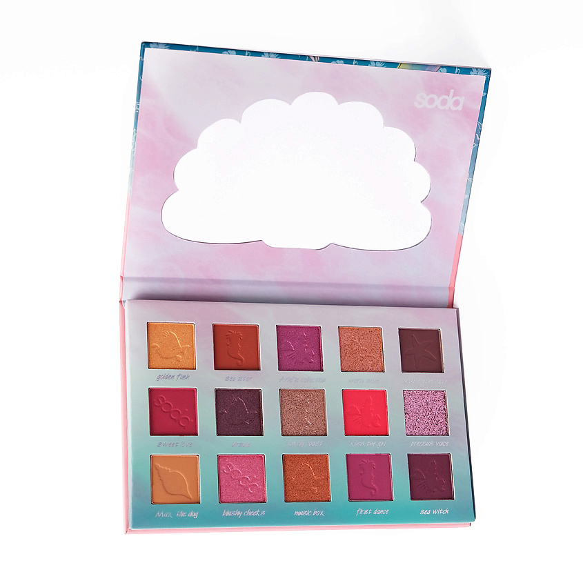 SODA Палетка теней KISS THE GIRL EYESHADOW PALETTE #exploretheocean SOD230014 - фото 5