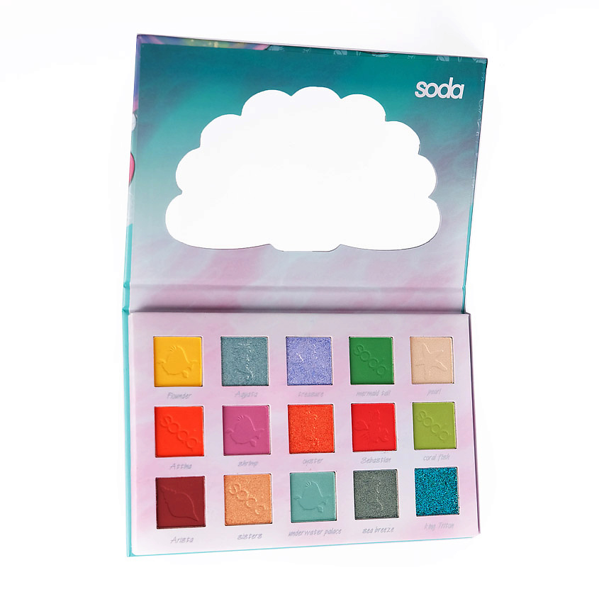 SODA Палетка теней UNDER THE SEA EYESHADOW PALETTE #exploretheocean SOD230015 - фото 4