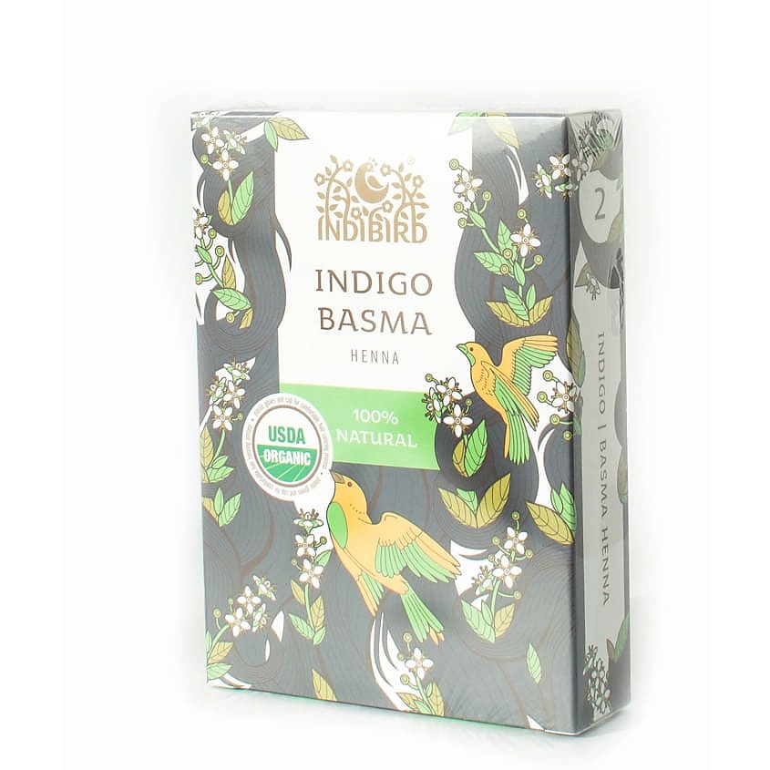 INDIBIRD Набор Хна индиго басма + Шапочка + Перчатки Indigo Basma Henna, фото 4