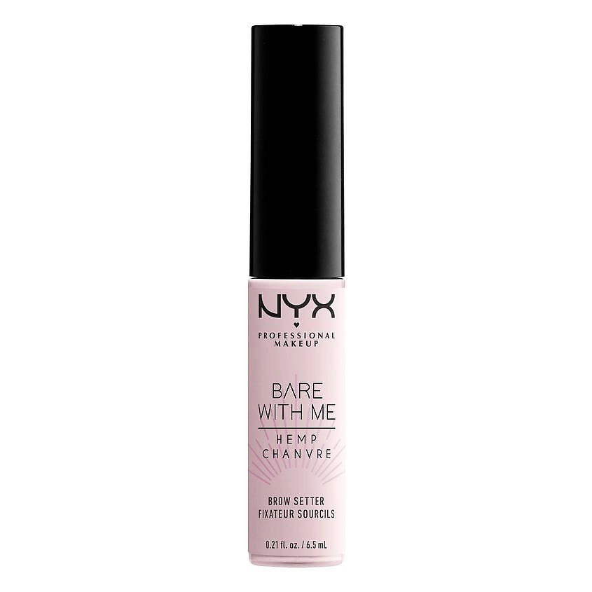 фото Nyx professional makeup фиксирующий гель-уход для бровей с маслом семян конопли bare with me brow setter