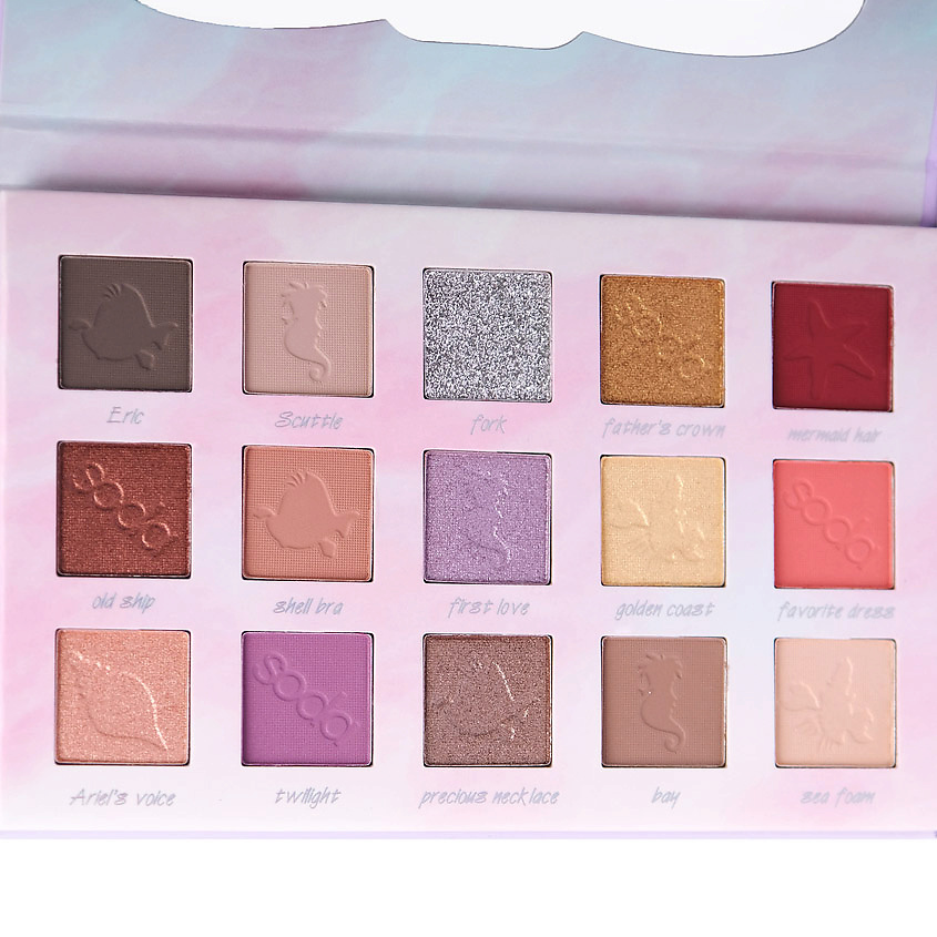 SODA Палетка теней PART OF YOUR WORLD EYESHADOW PALETTE #exploretheocean SOD230016 - фото 5