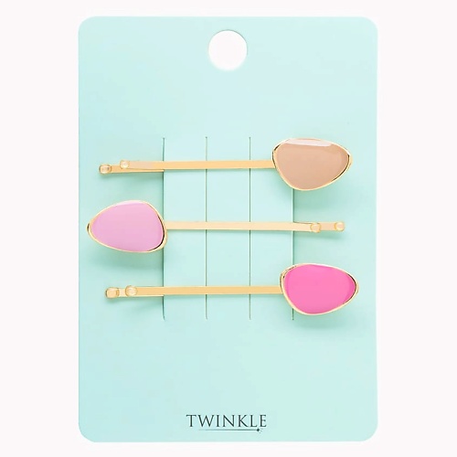 TWINKLE Заколки-невидимки для волос GEOMETRIC PINK twinkle брелок teddy pink