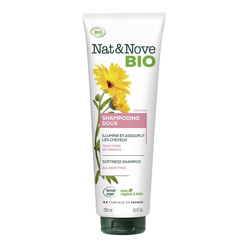 KERANOVE Шампунь для придания мягкости для всех типов волос Календула Nat & Nove Bio Shampoo семена календула махровая розовый сюрприз 0 15 г