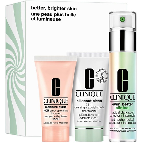 CLINIQUE Набор Better Brighter Skin корректирующая база под макияж hd skin equalizer pr024 04 cool pink 30 мл