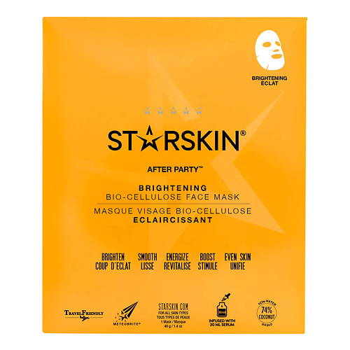 STARSKIN Маска для лица биоцеллюлозная для сияния starskin маска для лица биоцеллюлозная увлажняющая
