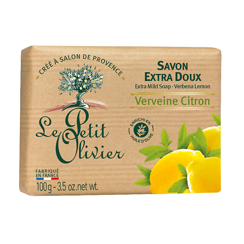 LE PETIT OLIVIER Мыло экстра нежное питательное Вербена-Лимон терафлю экстра пор пак лимон 10