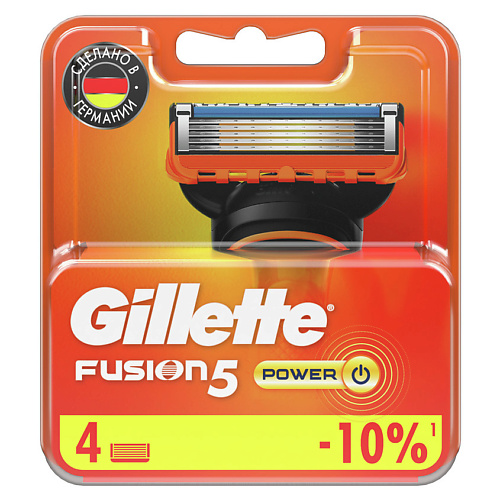 GILLETTE Сменные кассеты для бритья FUSION Power gillette сменные кассеты mach3 turbo 6 шт