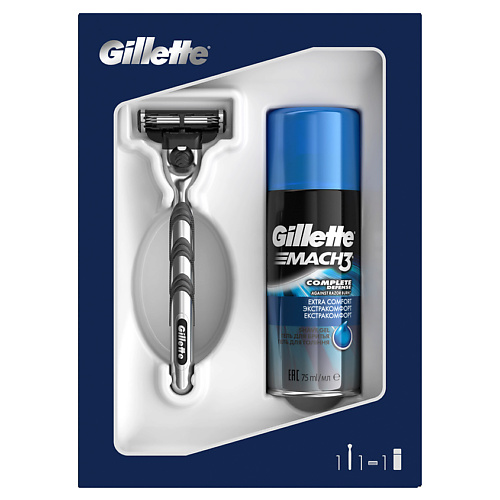 GILLETTE Подарочный набор Gillette Mach3. gillette набор gillette fusion proshield