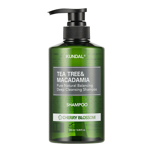 KUNDAL Шампунь для волос очищающий Цветок вишни Tea Tree & Macadamia
