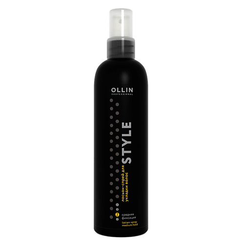 OLLIN PROFESSIONAL Лосьон-спрей для укладки волос средней фиксации 250мл/ Lotion-Spray Medium OLLIN STYLE лосьон для укладки brushing