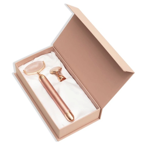 BLOOR Кварцевый роллер для лица с вибрацией, розовый Vibrating Quartz Roller for Facial Massage Pink bradex эрекционное кольцо с вибрацией ring venny penny