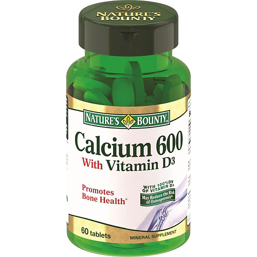 NATURE'S BOUNTY Кальций 600 с витамином Д nature s bounty глюкозамин хондроитин плюс с кальцием и витамином д 120шт
