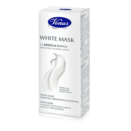 VENUS Маска для лица очищающая с белой глиной stop demodex маска 9 в 1 purederm для лица на основе белой глины