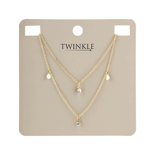 Ожерелье TWINKLE Ожерелье 2-IN-1 GOLDEN CRYSTAL DROPS