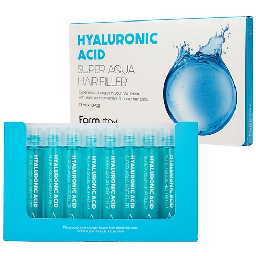 цена Эссенция для ухода за волосами FARMSTAY Филлер для волос с гиалуроновой кислотой Hyaluronic Acid Super Aqua Hair Filler