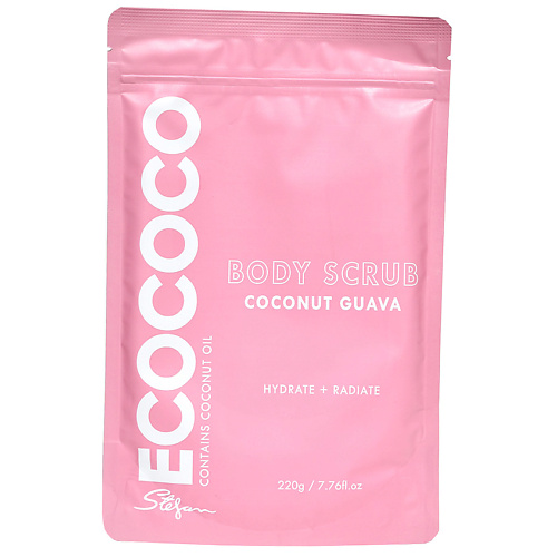 ECOCOCO Скраб для тела для увлажнения и сияния Гуава и Кокос plu парфюмированный скраб для тела с морской солью 500