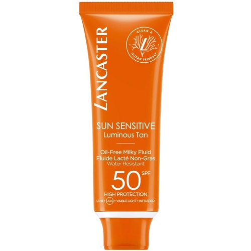 LANCASTER Нежный крем для лица Sun Sensitive Luminous Tan SPF 50 lancaster солнцезащитный крем для сияния кожи sun perfect spf50