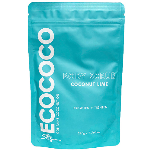 ECOCOCO Скраб для тела для сияния и упругости Лайм и Кокос Body Scrub Coconut Lime батончик в шоколаде coco кокос с ананасом 30 шт