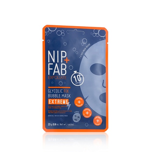NIP&FAB Маска тканевая для лица с гликолевой кислотой и кислородом Exfoliate Glycolic Fix Bubble Mask Extreme moschino toy 2 bubble gum 30