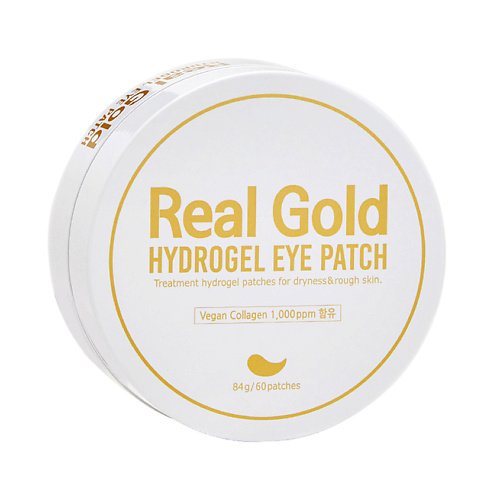 PRRETI Патчи антивозрастные гидрогелевые с золотом и пептидами Real Gold Hydrogel Eye Patch youth molecule набор 2 в 1 крем дневной крем для глаз регенерирующие антивозрастные с пептидами 65